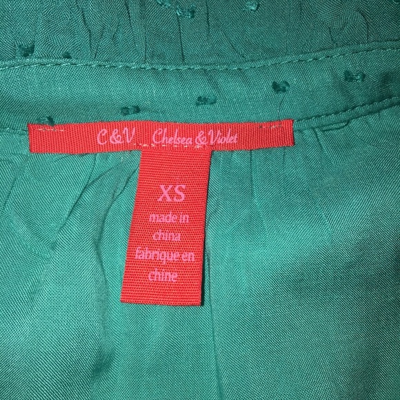 Chelsea & Violet Teal Swiss Dot Dress. Size XS. - Picture 6 of 8